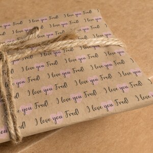 Confezione regalo personalizzata per il giorno del matrimonio / Confezione regalo di San Valentino / Ti amo / Carta da imballaggio per l'anniversario / Confezione regalo romantica / Carta da imballaggio