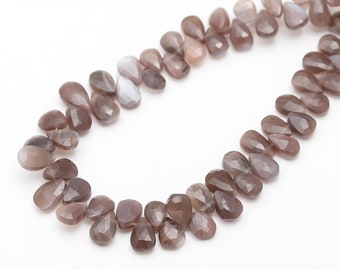 Chocolate Moonstone Faceted drops |Chocolate Moonstone Gemstone Faceted Drops Shape Beads Chocolate Moonstone Drops for jewelry making