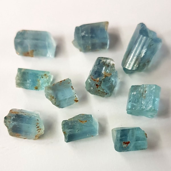 AAA++++AQUAMARINE gemstone rough Aquamarine sticks Aquamarine crystal aqua minerals,7x8 -- 8x13 mm Approx,10 pieces, 40 ct.Approx[E6928]