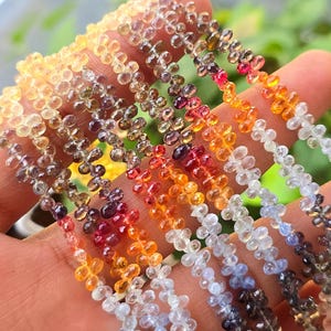 Natural Multi Sapphire Drops  Multi Sapphire Tear Drop Briolette  Multi Sapphire Gemstone Drops  Multi Sapphire Drop Shape beads