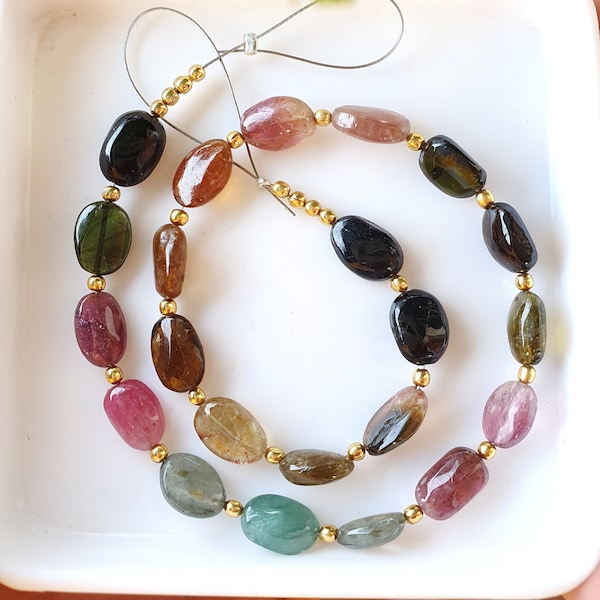Natural Multi Tourmaline briolette | l Multi Tourmaline beads | Tourmaline Gemstone Beads | Tourmaline briolette Wholesale Beads for jewelry