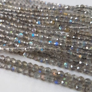 wholesale beads 5 LINE  LABRADORITE faceted beads, very nice quality labradorite ROUNDELS  3 mm  mm 13&quot;strand [E1646] Labradorite beads