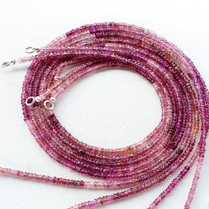 Natural Pink Tourmaline Beads | Tourmaline Pink Faceted Rondelle beads Tourmaline Beads Tourmaline briolette Beads Tourmaline Gemstone beads