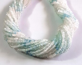 MOSS AQUAMARINE shaded faceted beads ,faceted roundels beads 2 mm Approx, 13&quot;strand [E1715] low price beads shop faceted roundels beads