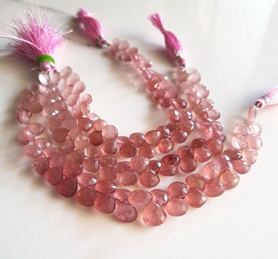 WHOLESALE CHERRY QUARTZ Gemstone Tear Drops Faceted Heart Shaped Beads 9 Mm Wholesale Gemstone Mm 8 Inch Strand E0003 Cherry Quartz Etsy Canada
