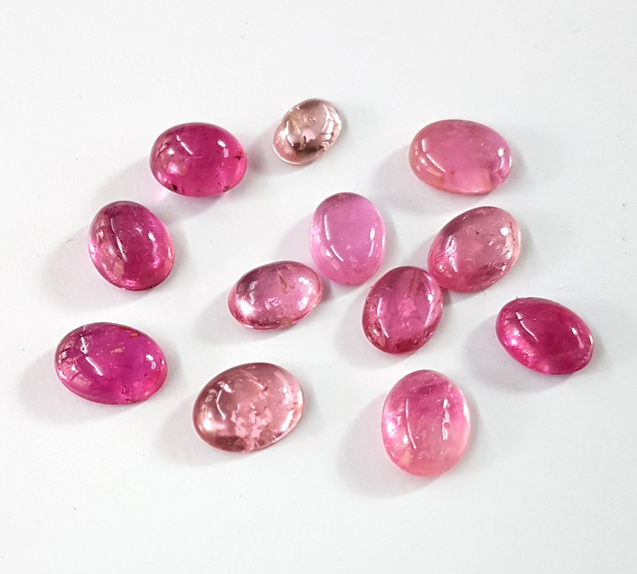 Fine quality Pink Tourmaline gemstone smooth cabochon Oval Etsy