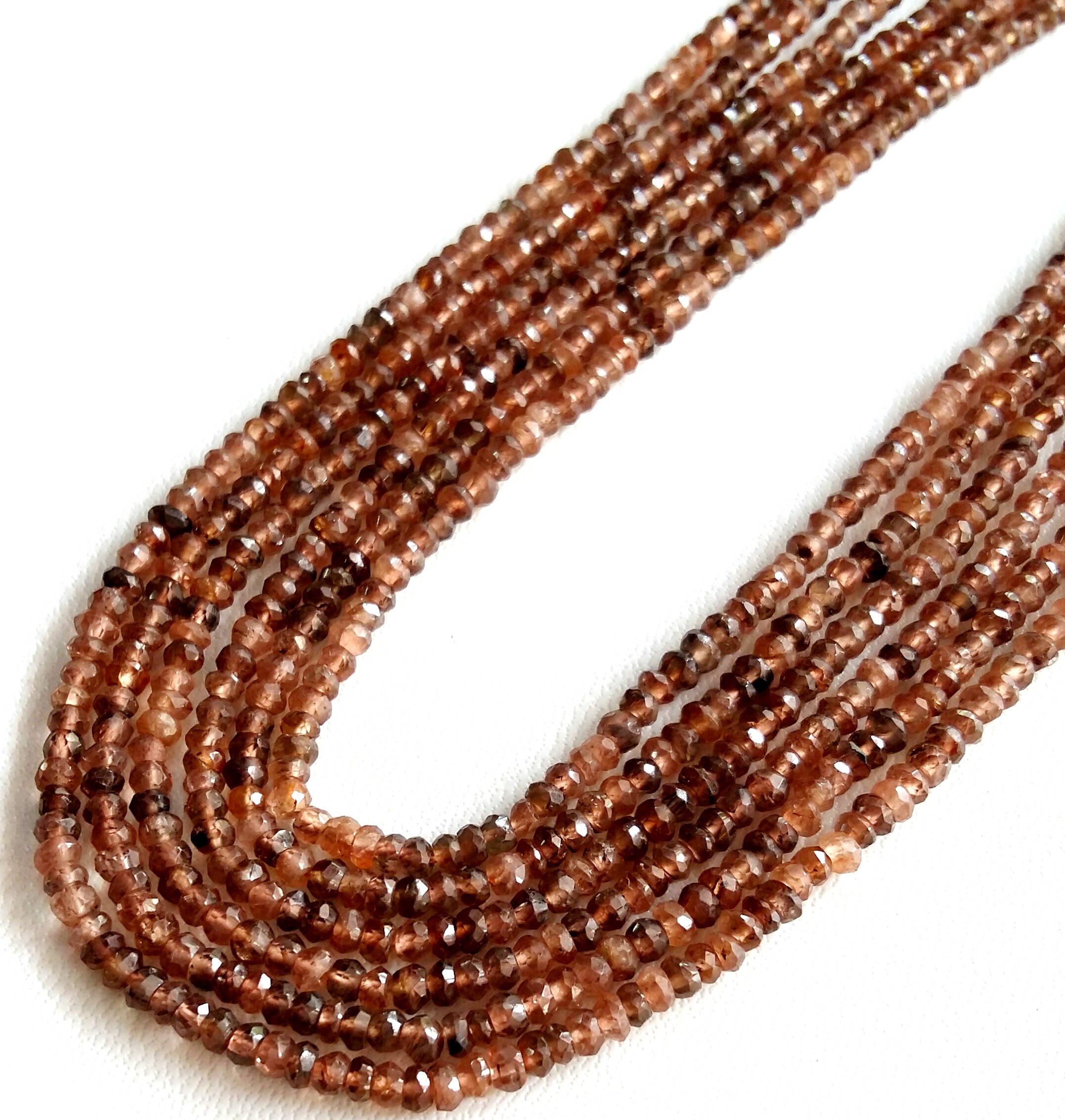 ANDALUSITE Roundels Faceted Beads Rondelets Beads Very Nice