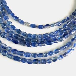 Kyanite Smooth Oval Shape Beads |Natural Kyanite Gemstone Beads,| Kyanite Beads, Kyanite Smooth beads for jewelry making. 3X5 mm to 6X9 mm