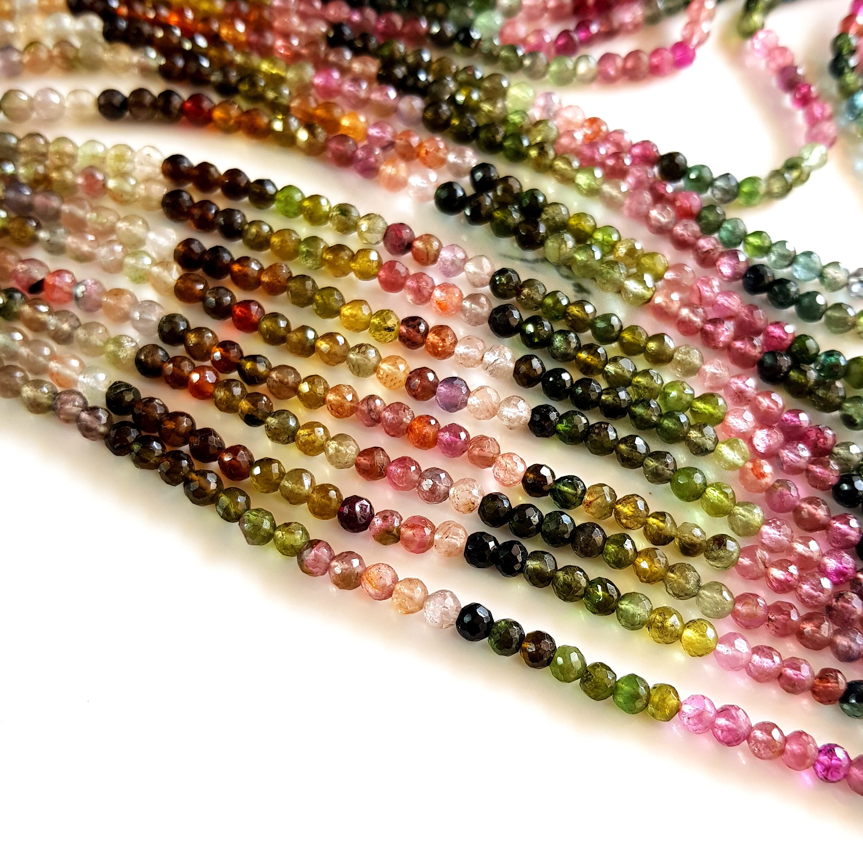 7-8 Mm Pietra Preziosa Rondelle Sfaccettata Multi Mix - Foto 3