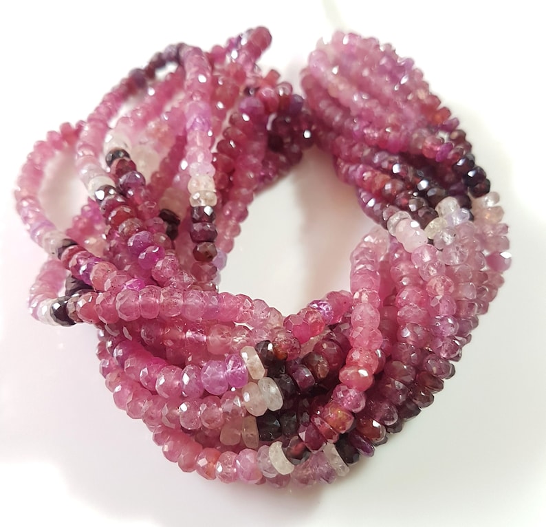 AAAA GEMSTONE Wholesale Natural RUBY Shaded Faceted Roundels Etsy