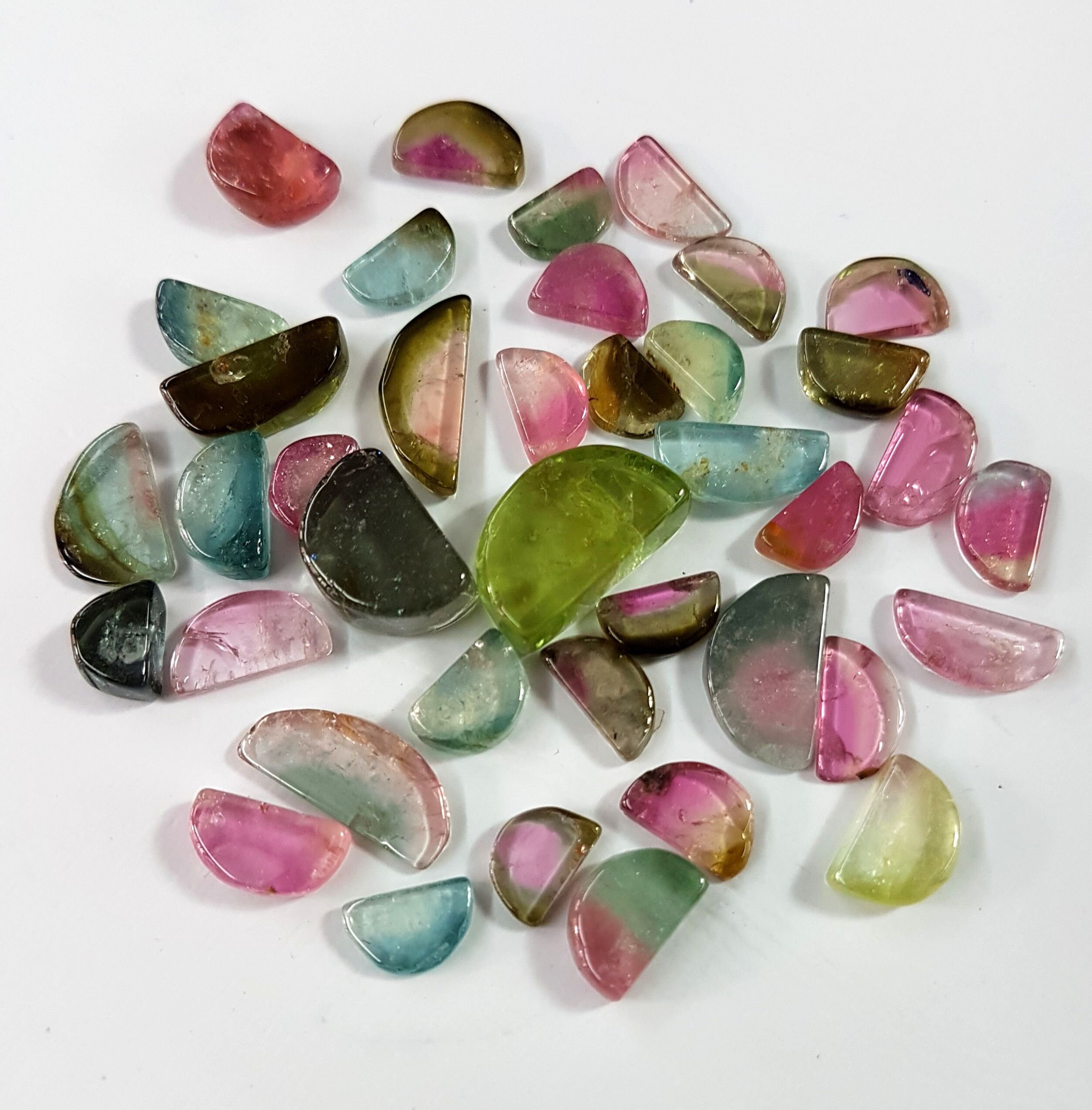 Tourmaline Gemstone Watermelon Tourmaline Cabochons Loose Etsy UK