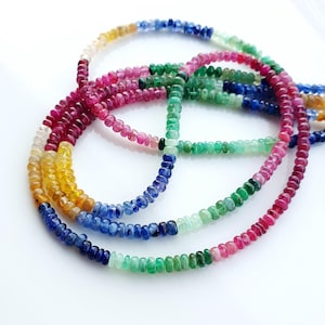 Natural Multi Sapphire Smooth beads Multi Sapphire Briolette beads  Multi Sapphire Gemstone Beads Multi Sapphire roundels beads