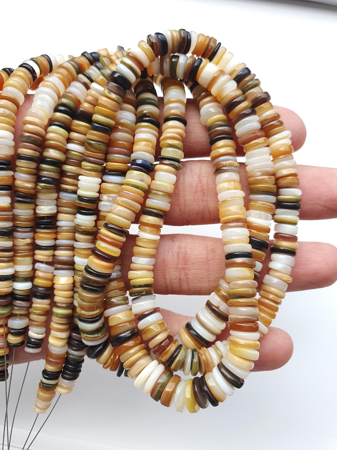 Natural Shell Beads Shell Tyre Shape Beads AAA Shell Heishi Beads Shell ...