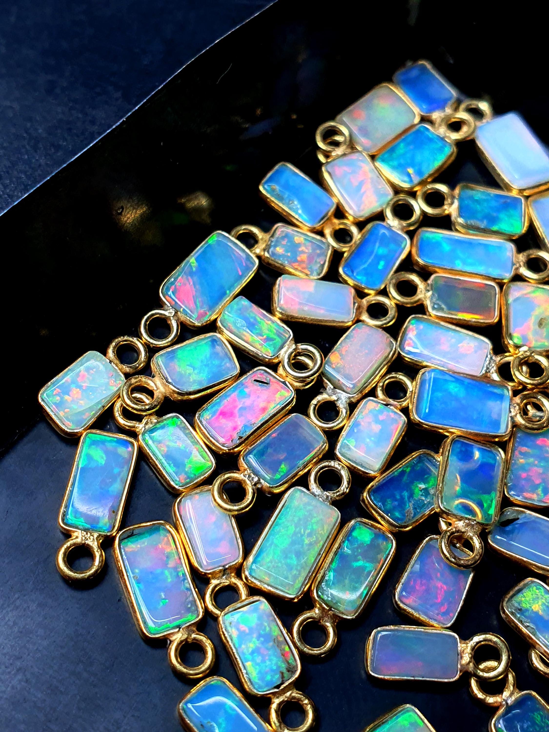 エチオピア産オパールチャーム、スターリングソリッド925シルバー