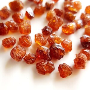 20 Piece Natural Fanta Garnet Gemstone Rough Raw Fanta Garnet for Jewelry Undrilled Loose Crystal Size 8 10 MM Approx. image 10