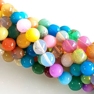 MULTI OPAL Gemstone Balls Fine Quality Gemstone Necklace Beads Smooth Round & Ball Beads, Opal Necklace, 5 mm -- 6 mm  inch 16 Strand