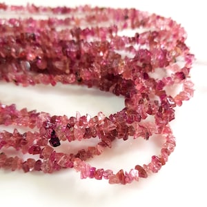 Natural PINK TOURMALINE Chip Beads Pink Tourmaline Necklace  bracelet  Bead size 3 X 4  mm Approx Inch 15 Strand Necklace