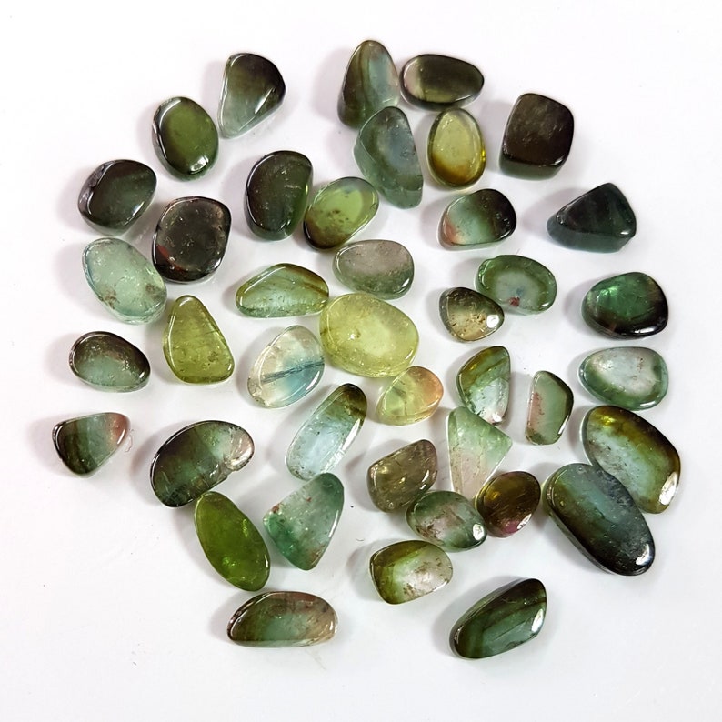 E7270 Natural Tourmaline gemstone,Green Tourmaline cabochons,loose gemstone,Tourmaline cabochon,41 pieces,4x5-6x11 mm,50 ct.Approx