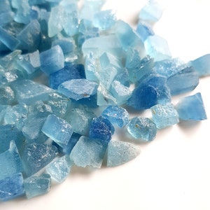 Natural Aquamarine Gemstone Rough | Aquamarine Crystal, Loose Aquamarine Raw, Deep Blue Aquamarine Rough, Gemstone Crystal For jewelry