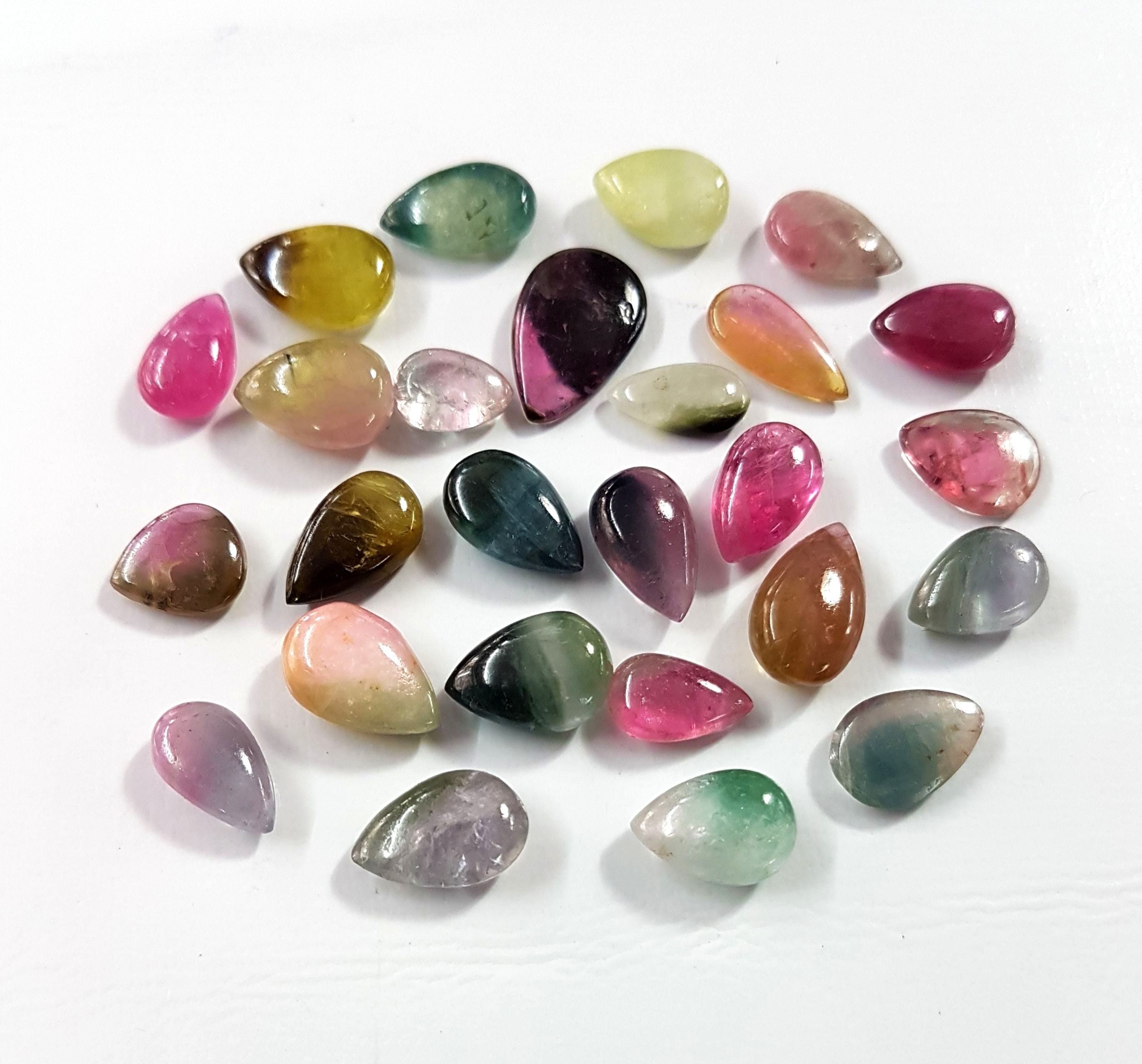 AAA Watermelon Tourmaline Gemstone Smooth Pear Shaped Etsy UK