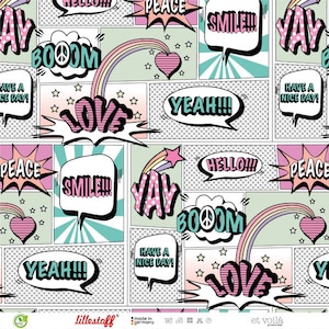 Lillestoff summer sweat COMIC pastel