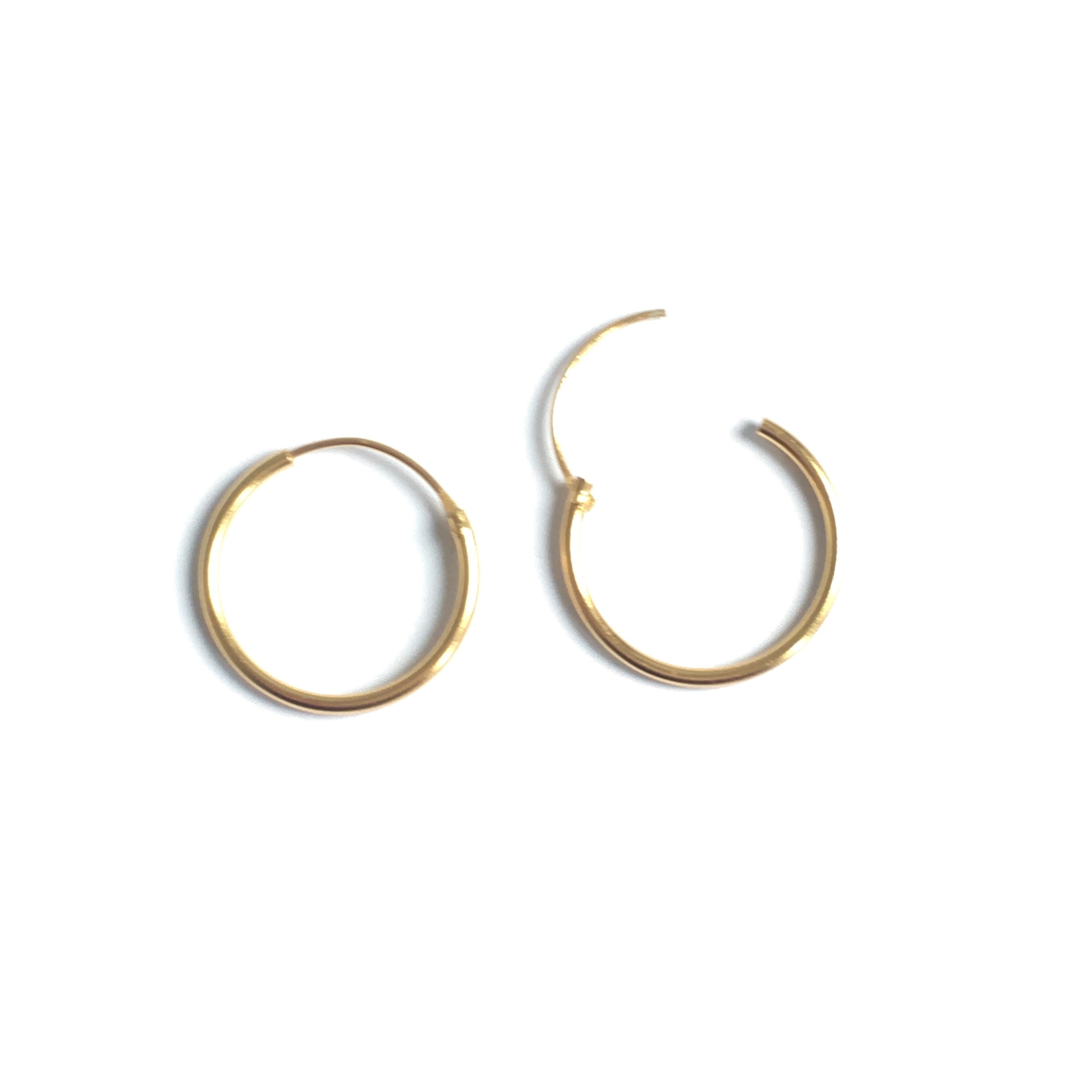 Tiny Vermeil Hoops With Aquamarine Gemstone Earrings - Etsy