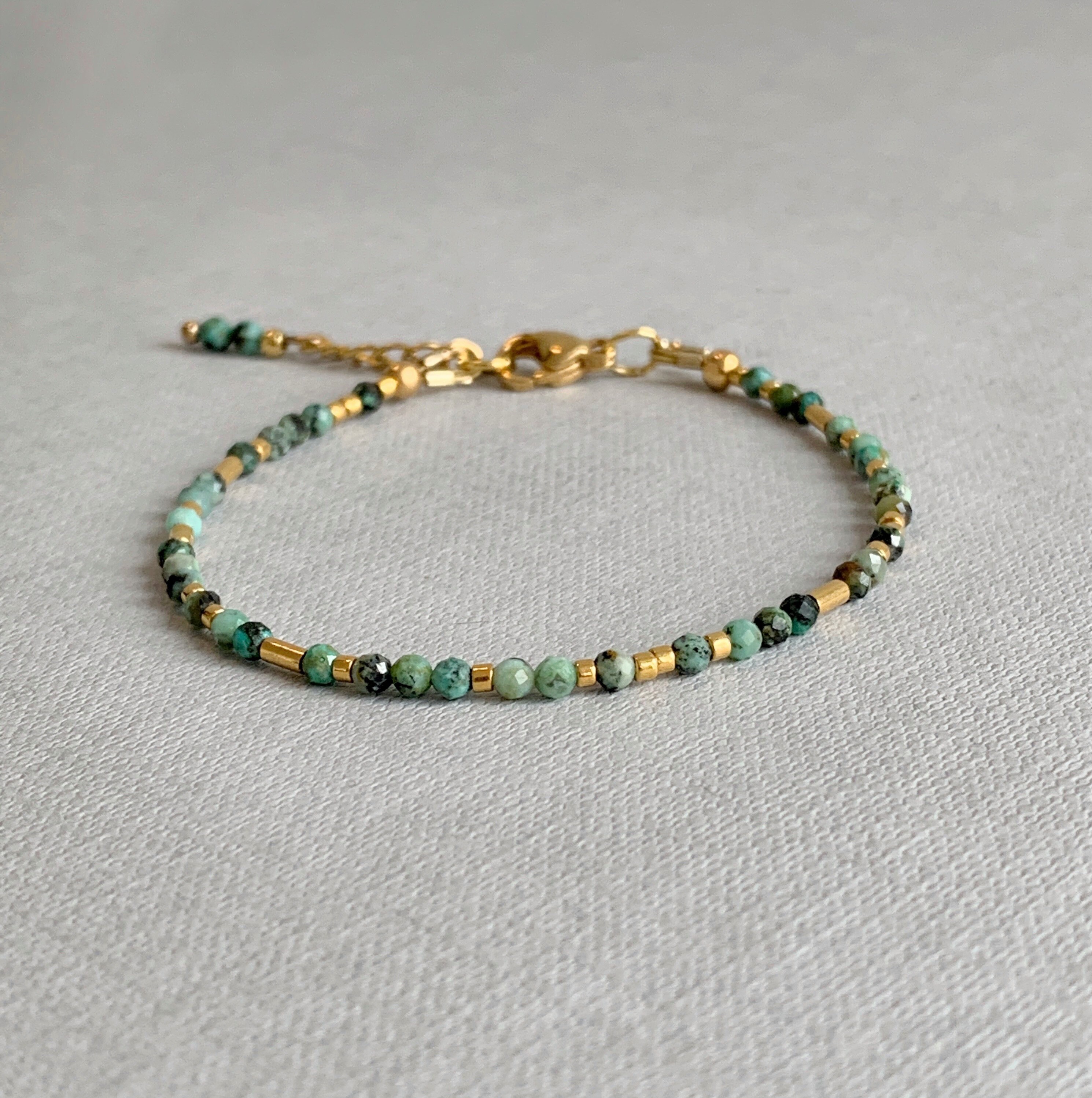 Bracelet African Turqouise Skinny Gemstone Stacking Bracelet - Etsy