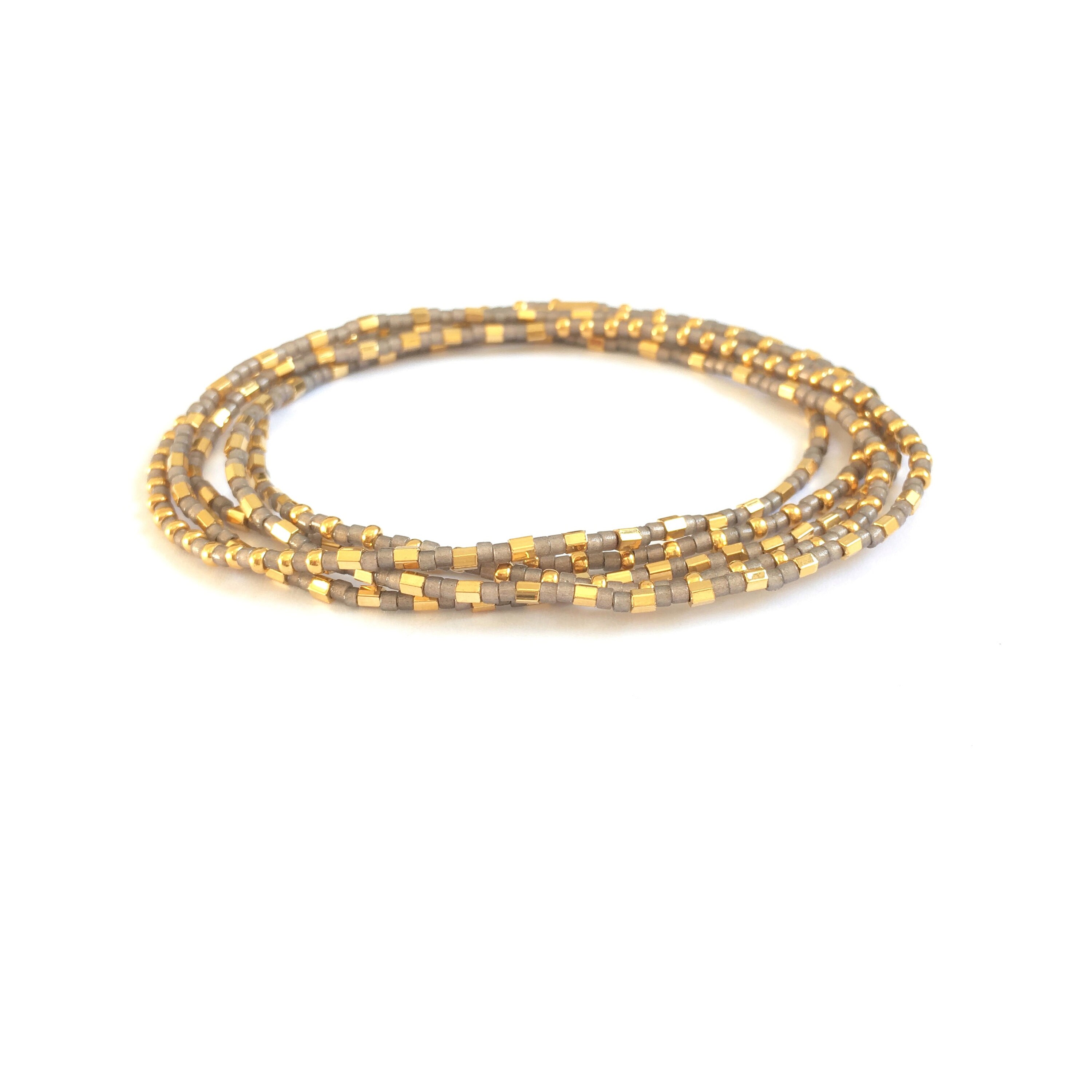 Wrap Bracelet Gold Plated 24kt Bracelet Seed Beads Etsy