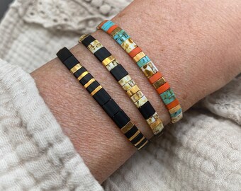 Set von 3 Tila Armbander, längenverstellbare Armband, Sommer Schmuck, Geschenk Damen