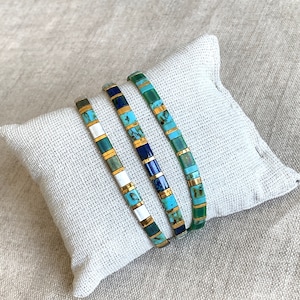 Set med 3 färgglada Tila-armband, Festivalarmband, Sommarsmycken
