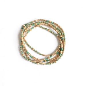 Long necklace, gift for her , wrap braclet, seed bead bracelet