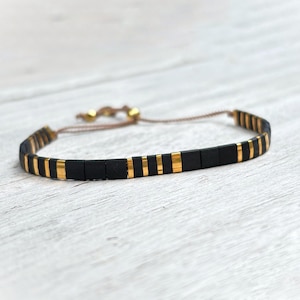 Bracelet Tila fait main en cordon de soie, Bijoux colorés, idée cadeau pour femme