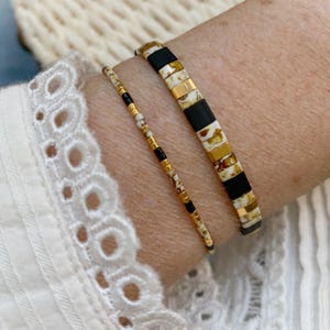 Set di bracciali, bracciali regolabili su cordino di seta, idea regalo per lei