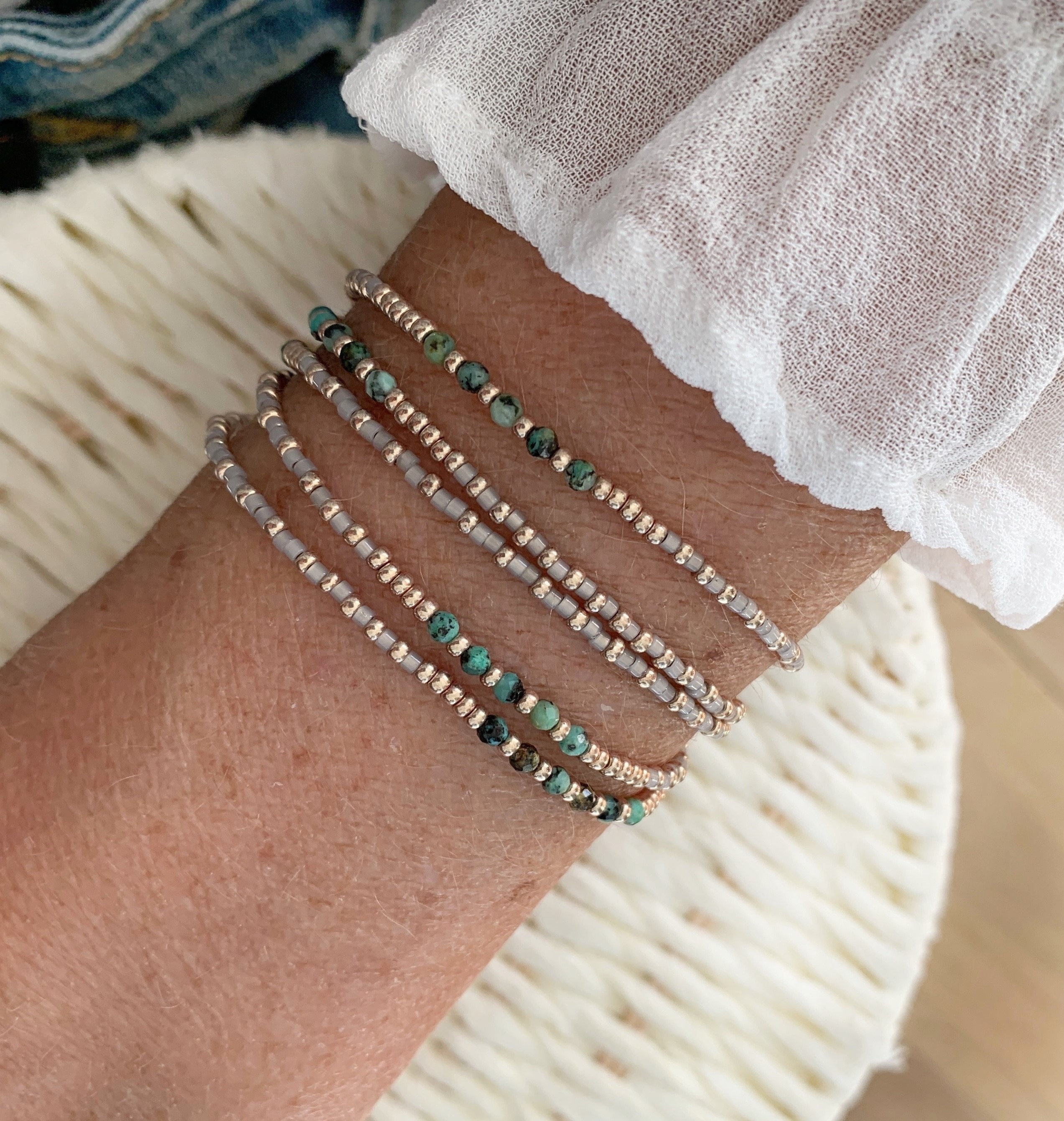 Adjustable String Bracelet, Seed Bead Bracelet, Tiny Beaded Bracelets,  Layering Bracelet, Friendship Bracelet, Minimalist Everyday Bracelet 