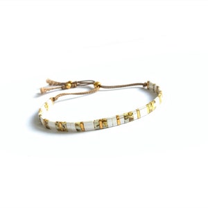 Bracelet Tila, bracelet cordon de soie, bracelet réglable