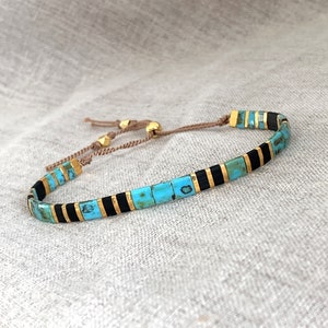 Tila beaded bracelet, silk cord adjustable bracelet, Stacking bracelet, Christmas gift Idea for her