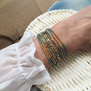 Conjunto de pulseiras, presente para namorada, joias folheadas a ouro