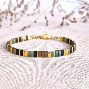 Tila bracelet, beaded Miyuki Tila bracelet, Colorfull flat beads Bracelet