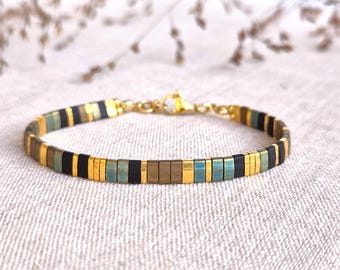 Tila bracelet, beaded Miyuki Tila bracelet, Colorfull flat beads Bracelet