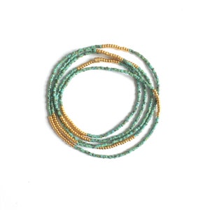 Boho chic wrap bracelet, seed bead bracelet, layering necklace, summer jewelry