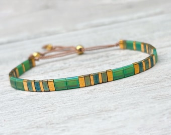 Tila beaded bracelet, adjustable stacking bracelets, gift idea for her