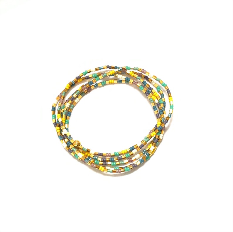 Set of 3 Bracelets Tila Beaded Bracelets and Strectch Etsy