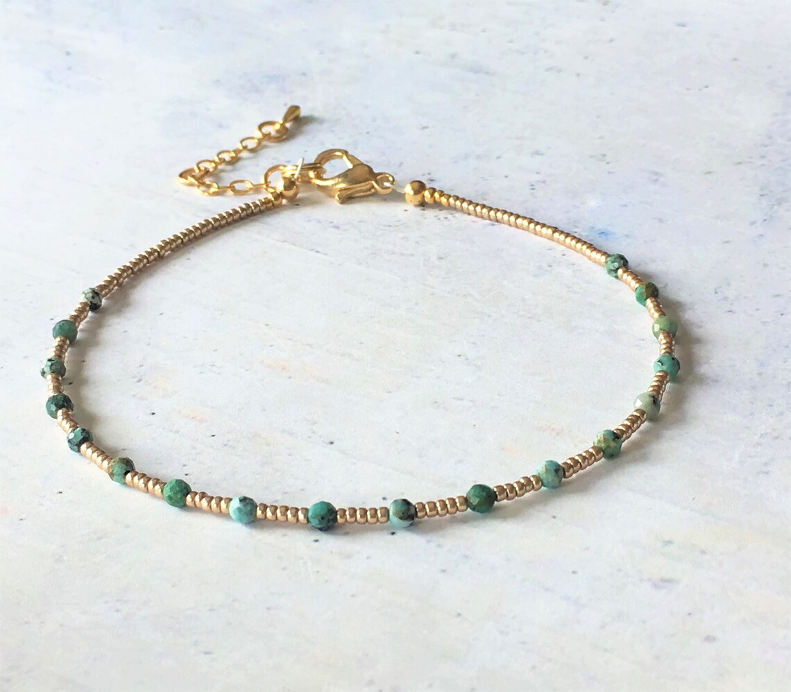 Anklet, Gemstone Anklet, Seed Bead Anklet, Boho Jewelry - Etsy