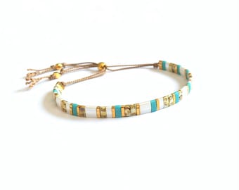 Tila bracelet,  Summer jewelry, Gift teenager,  silk cord bracelet