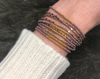 Conjunto de pulseras, regalo de Navidad para novia, joyería chapada en oro.