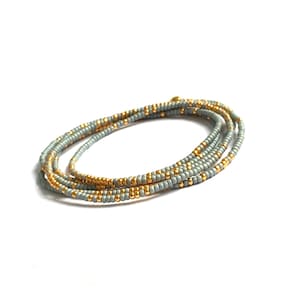 Wrap bracelet with seed beads, gift for her, layering necklace