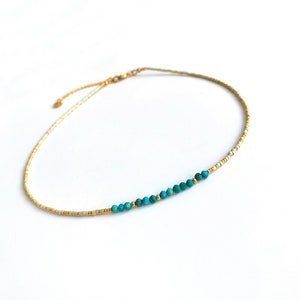 Short beaded necklace, gem Choker, Boho chic jewelry, Summer gift for her image 4