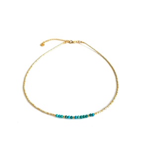 Short beaded necklace, gem Choker, Boho chic jewelry, Summer gift for her image 2