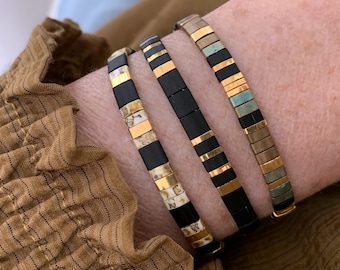 Set von 3 Tila Armbander, längenverstellbare Armband,  Weihnachtsgeschenk Frau