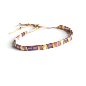 Tila beaded bracelet, stacking bracelet, gift for her, Summer Jewelry, Flat beads Bracelet